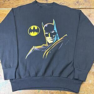 Vintage 1988 Batman DC Comics Crewneck Sweatshirt Size Medium Black